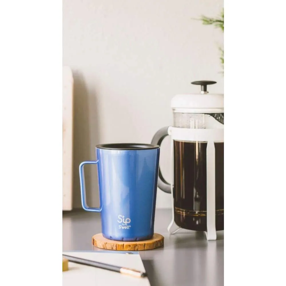 S'well S'ip Blue Sky Metallic Takeaway Mug 450ml