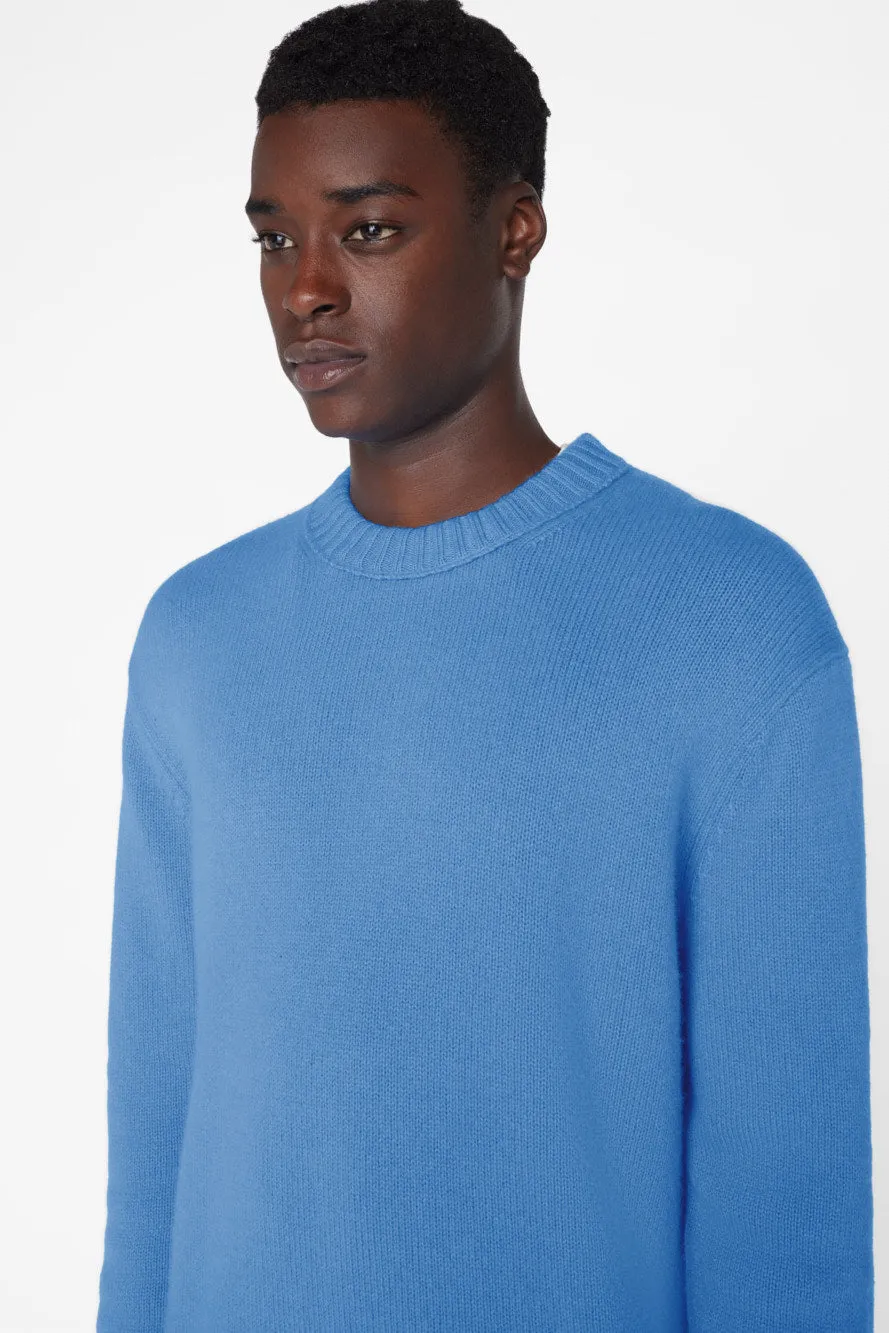 The Cashmere Crewneck Sweater -- Bright Blue