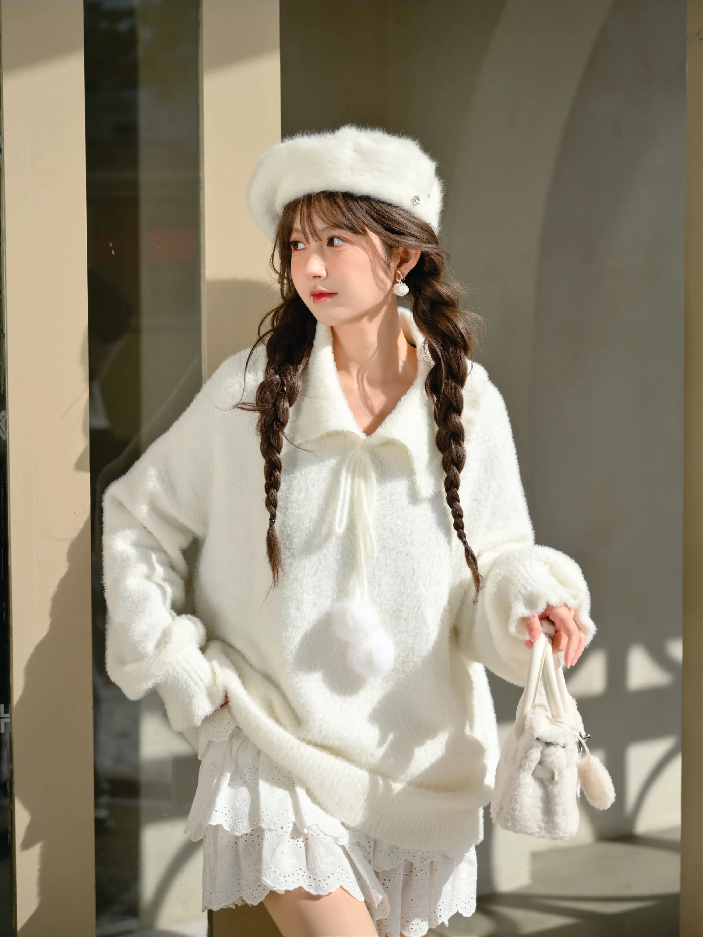 The First Snow Imitation Mink Knit Cozy Sweater