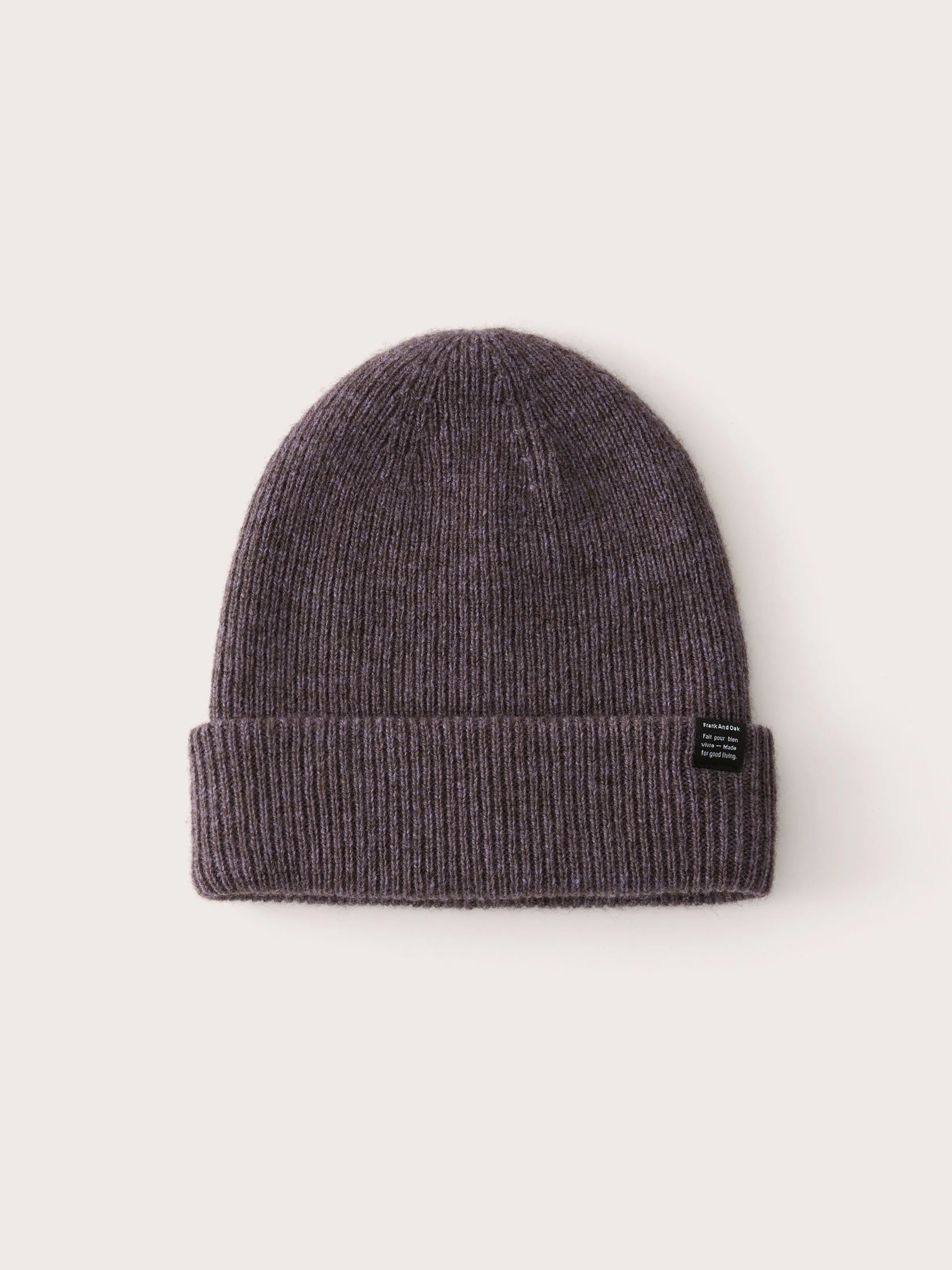 The Yak Wool Beanie in Dark Purple