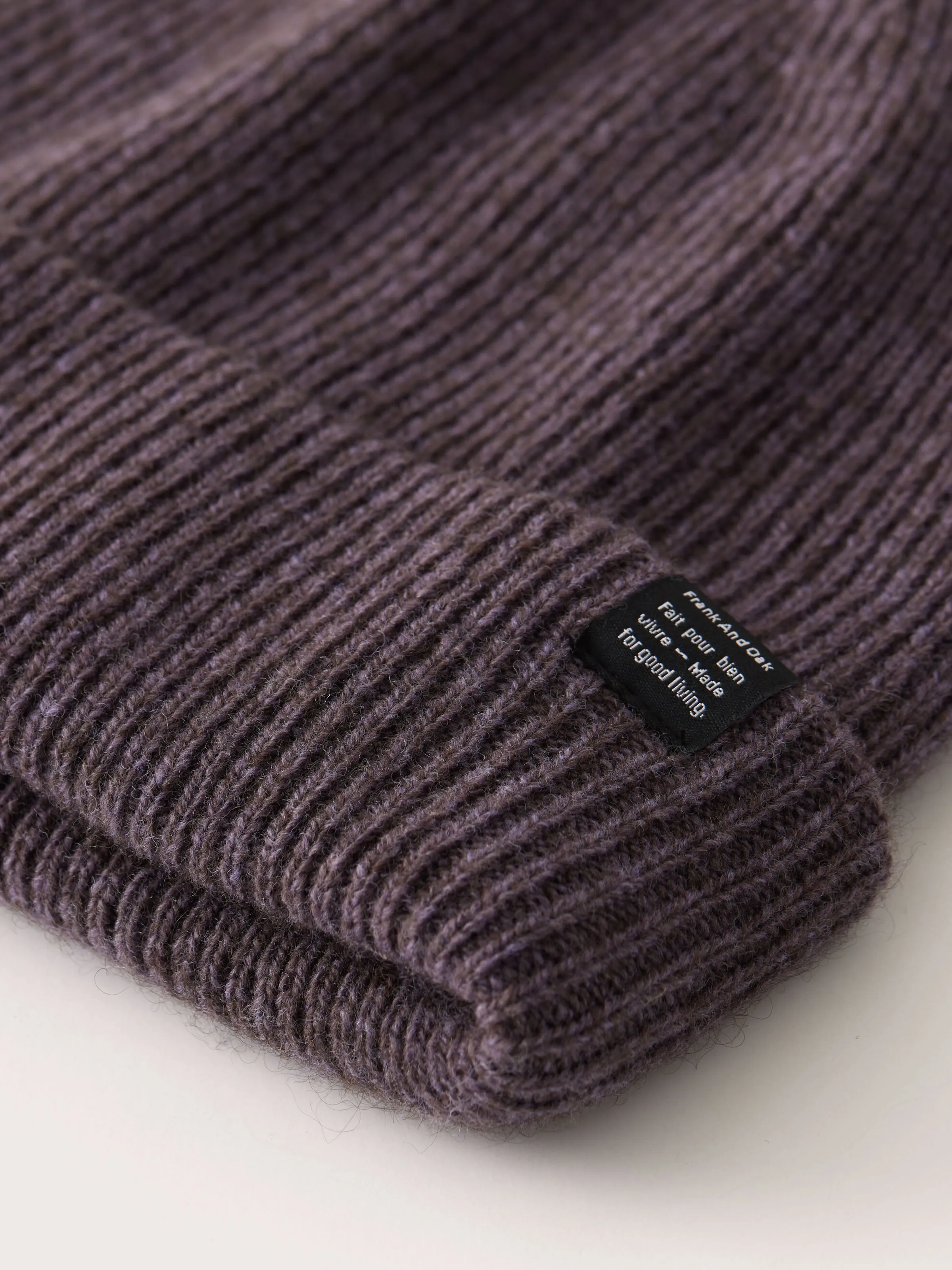 The Yak Wool Beanie in Dark Purple